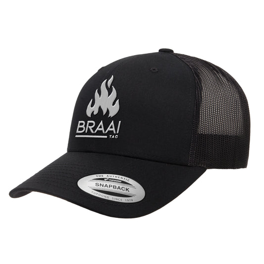 BraaiTac Black Trucker Cap